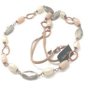 Cookie Lee Faux Stone Opera Necklace